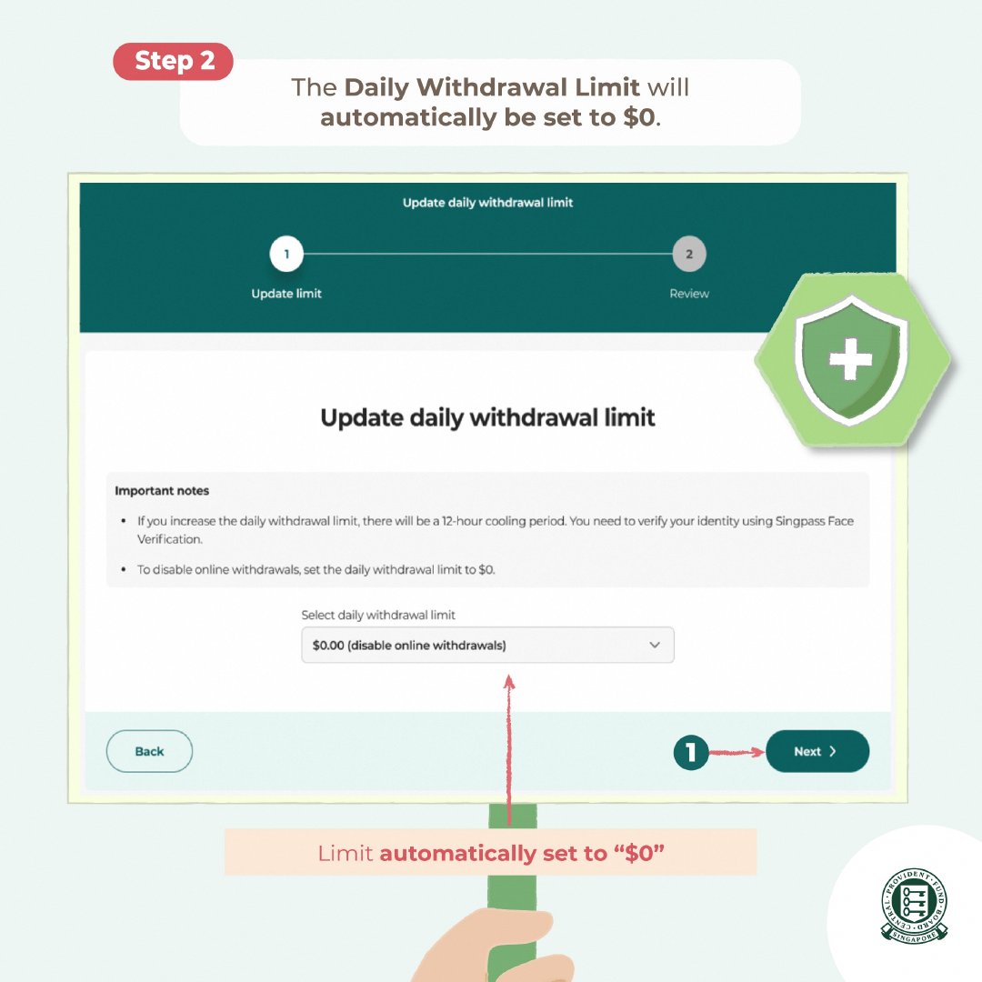 Disable CPF online withdrawal